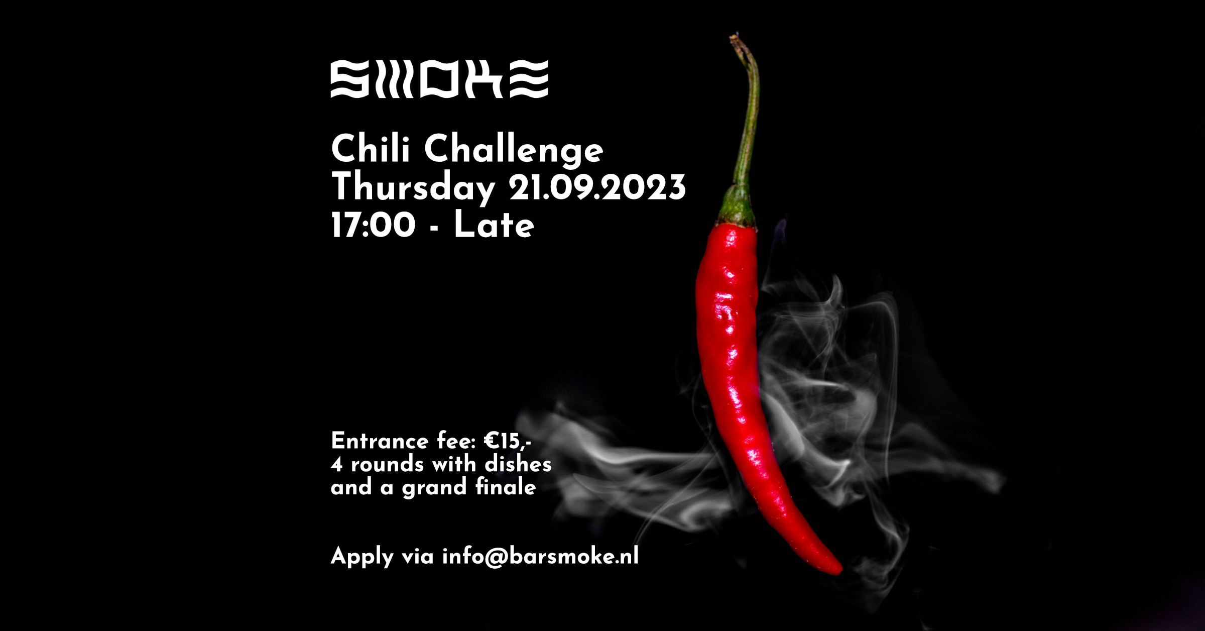 Smoke’s Chili Challenge 2023 – APPLY VIA MAIL ONLY